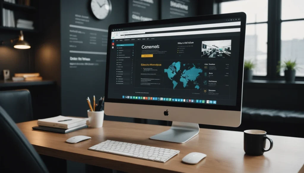 Menu site web design