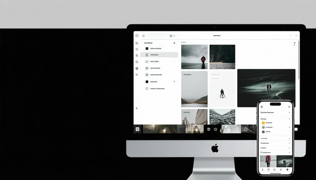Menu site web design